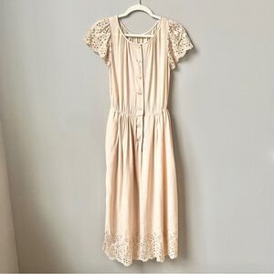 Vintage Prairie Dress Women's Small Pink Cottage Rustic Country Boho Western